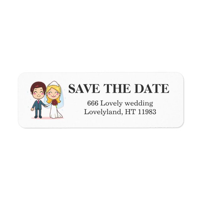 Married Couple Holding Hands Label (Front)