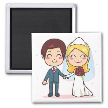 Married Couple Holding Hands Magnet by Kakigori at Zazzle