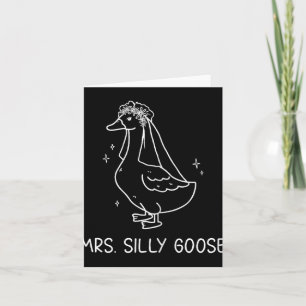 Married Couple Matching Mrs. Goose Newlywed Card