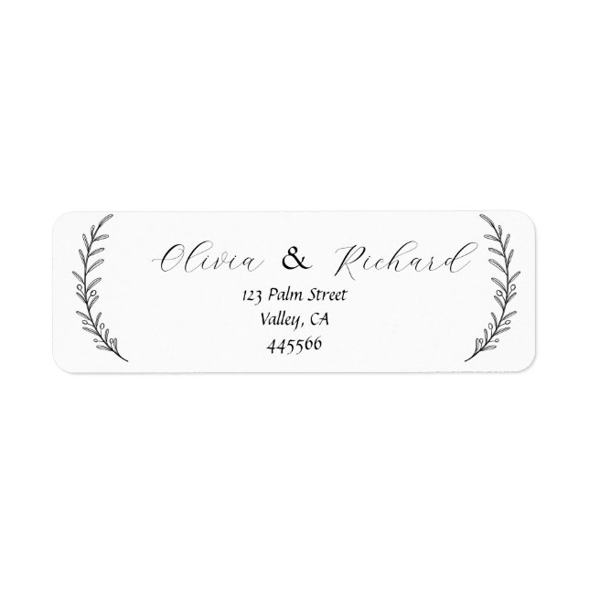 Married Couple Return Address Labels (Front)