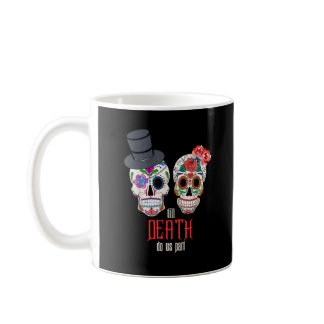 Married Couple  Skull Tee Till Death Do Us Part Coffee Mug