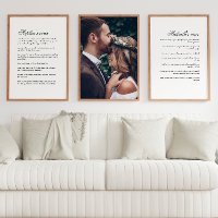 Married Couple's Wedding Vows & Photo