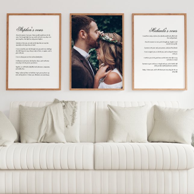 Married Couple's Wedding Vows & Photo Wall Art Sets (Creator Uploaded)