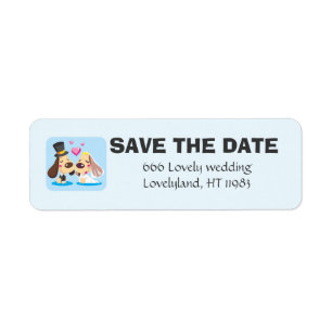 Married Dog Couple Label