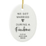 Married During a Pandemic | Photo Back Ceramic Ornament
