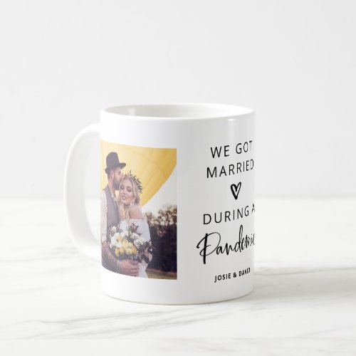 Married During a Pandemic  Two Photo Coffee Mug