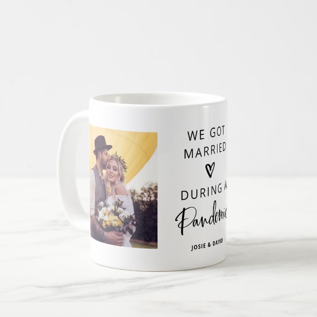 Married During a Pandemic | Two Photo Coffee Mug (Front Left)