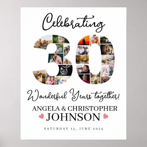 married for 30 years Wedding Anniversary Poster