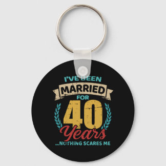 Married for 40 years 40th wedding anniversary keychain
