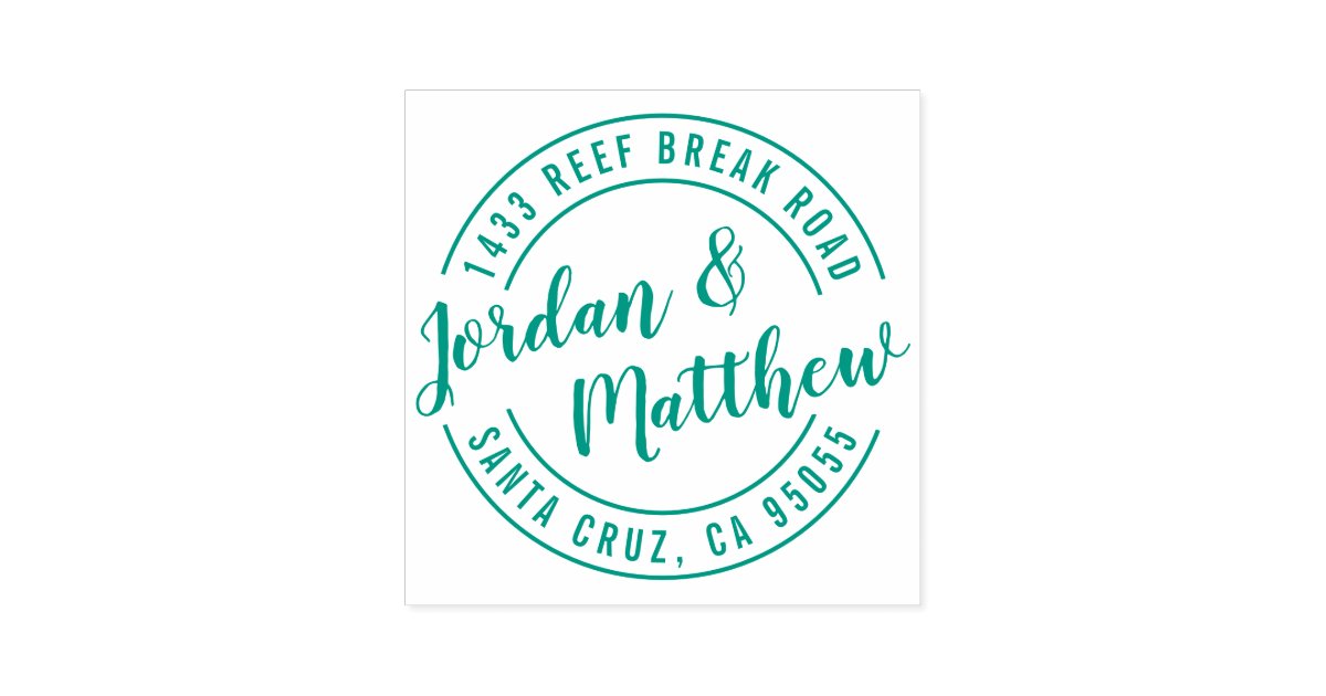 Hand Lettered Family Self-inking Address Stamp, Rubber Stamps, Custom Stamp,  Wedding Stamp, Newlyweds 