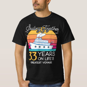 Married in 33 Years Wedding Anniversary Cruise-Rec T-Shirt