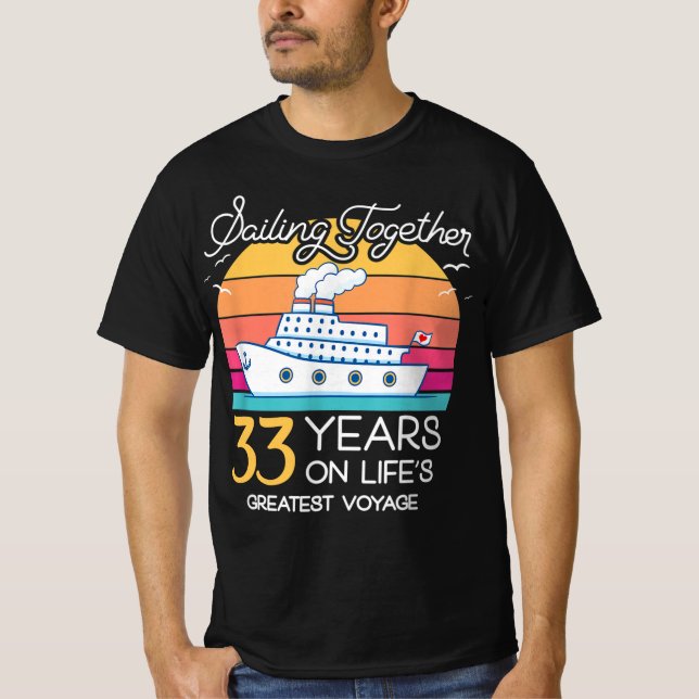 Married in 33 Years Wedding Anniversary Cruise-Rec T-Shirt (Front)