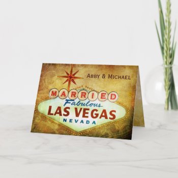 Married In Fabulous Las Vegas Announcement by perfectwedding at Zazzle