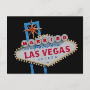 MARRIED In Fabulous Las Vegas Postcard