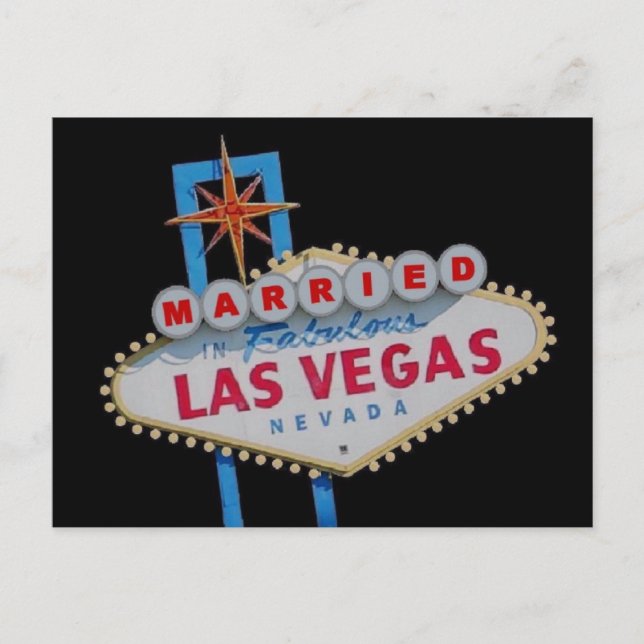 MARRIED In Fabulous Las Vegas Postcard (Front)