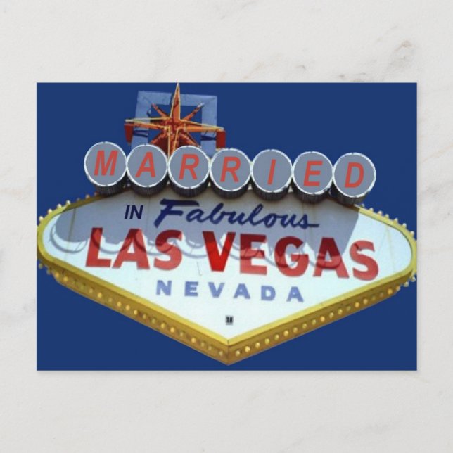 MARRIED In Fabulous Las Vegas Postcard (Front)