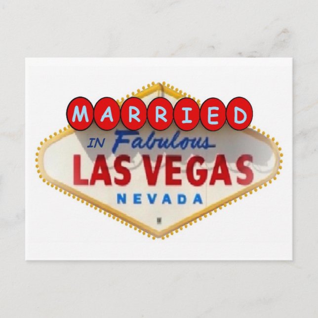 MARRIED In Fabulous Las Vegas Postcard (Front)