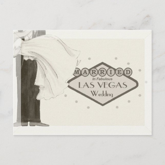 Married In Fabulous Las Vegas Postcard (Front)