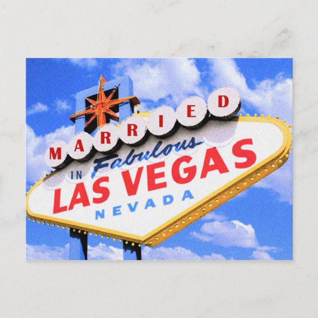 MARRIED In Fabulous Las Vegas Postcard (Front)