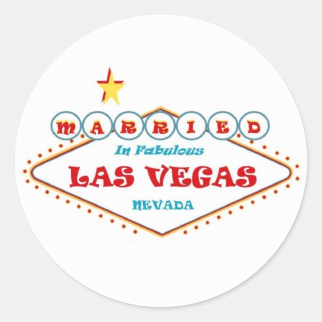 MARRIED In Fabulous Las Vegas Sticker (Front)