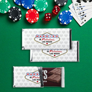 Married in Fabulous Las Vegas Wedding Hershey Bar Favors