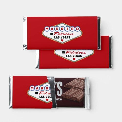 Married in Fabulous Las Vegas Wedding Monogram Hershey Bar Favors