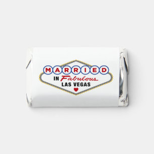 Married in Fabulous Las Vegas Wedding Monogram Hershey's Miniatures