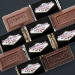 Married in Fabulous Vegas Black Wedding Monogram Hershey's Miniatures<br><div class="desc">These unique and fun custom "Married in Fabulous Las Vegas" wedding Hershey Miniatures candy favors feature a monogram of the bride and groom's names and wedding dates with a black background. Black,  white,  red,  blue,  yellow,  and gray design colors.</div>