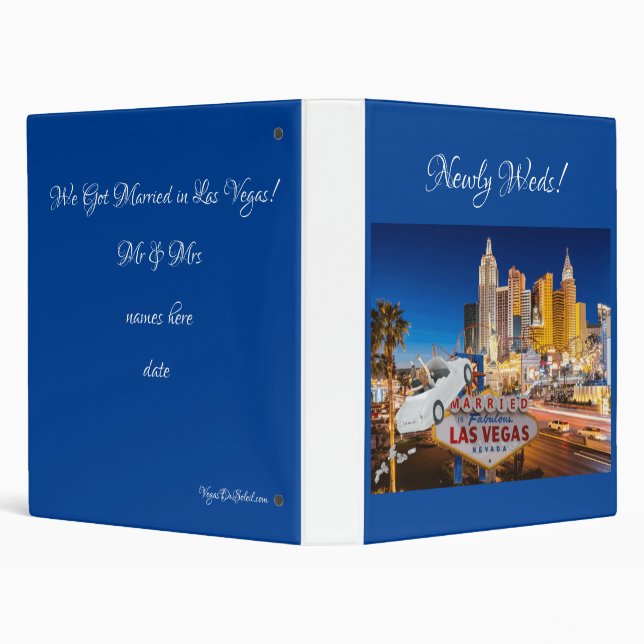 Married in Las Vegas Album 3 Ring Binder (Background)