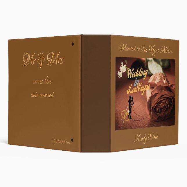 Married in Las Vegas Album 3 Ring Binder (Background)