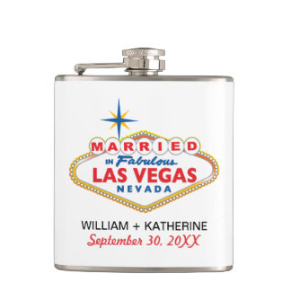MARRIED IN LAS VEGAS Flask Bridal Party Gift