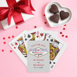 Married in Las Vegas Gray Save the Date Poker Cards<br><div class="desc">Announce your Vegas wedding in style with this fun save the date playing card deck featuring the iconic "Married in Fabulous Las Vegas" sign graphic on a clean gray background. The retro-inspired design includes the couple's names in elegant calligraphy script and the wedding date, making these functional playing cards a...</div>