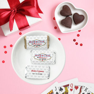 Married in Las Vegas Hearts Wedding Hershey's Miniatures