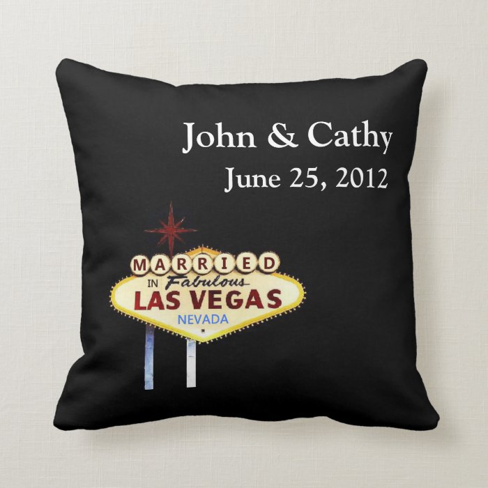 MARRIED In Las Vegas Personalized American MoJo Pi Pillow