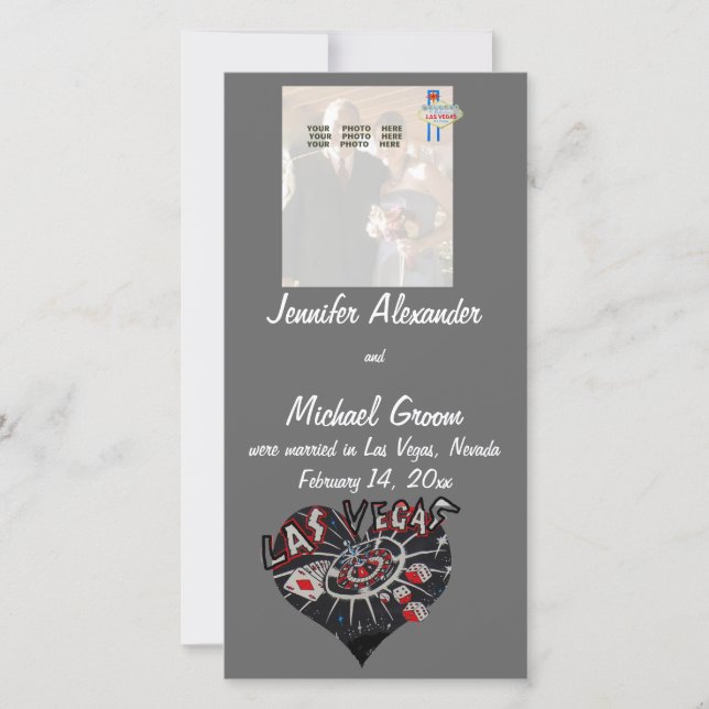 Married in Las Vegas Photo Announcement (Front)