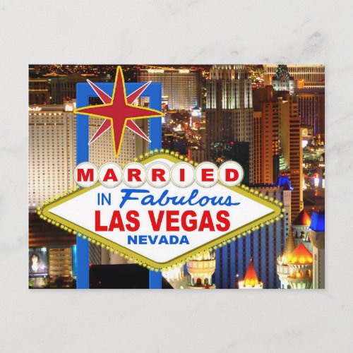 Married In LAS VEGAS Post Card