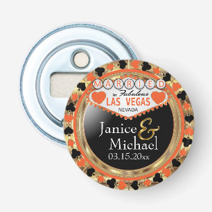 Married in Las Vegas Style - Orange Bottle Opener
