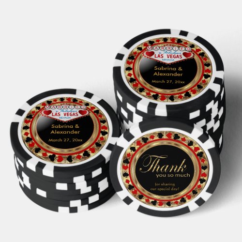 Married in Las Vegas _ Thank You Poker Chips