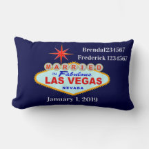 Married In Las Vegas Throw Pillow