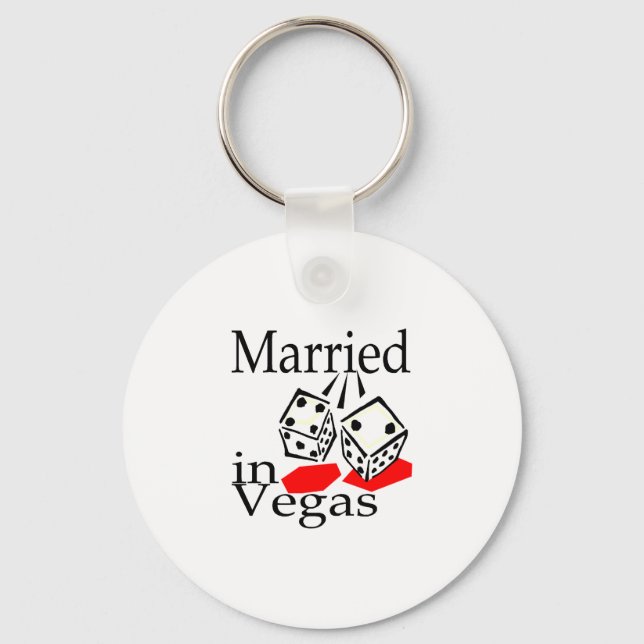 Married In Vegas (Dice) Keychain (Front)
