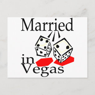 Married In Vegas (Dice) Postcard