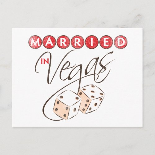 Married in Vegas Postcard