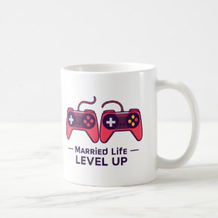 Married Life Level Up Gaming Art Coffee Mug