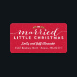 Married Little Christmas Holiday Address Labels<br><div class="desc">Add a finishing touch to your holiday mails with our chic and modern holiday address labels. Matching holiday cards,  holiday gift labels,  and more are available at berryberrysweet.com</div>