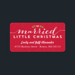 Married Little Christmas Holiday Address Labels<br><div class="desc">Add a finishing touch to your holiday mails with our chic and modern holiday address labels. Matching holiday cards,  holiday gift labels,  and more are available at berryberrysweet.com</div>