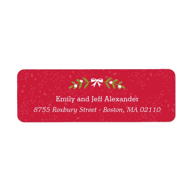 Married Little Christmas Holiday Address Labels (Front)