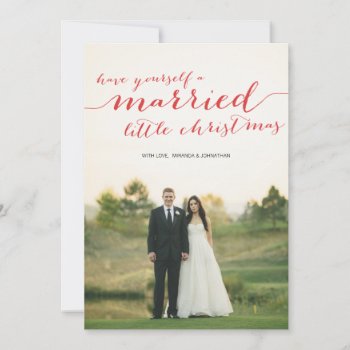 Married Little Christmas Photo Flat Cards by AllyJCat at Zazzle
