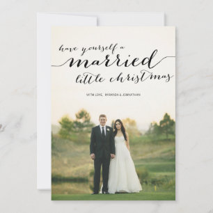Married Little Christmas Photo Flat Cards