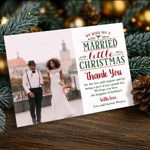 Married Little Christmas Thank You Card