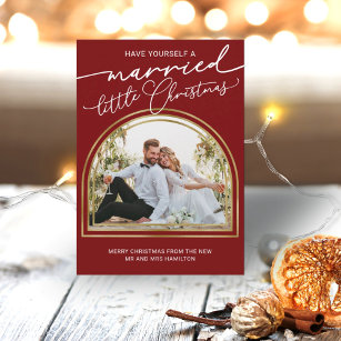 Married Little Christmas Wedding Announcement 